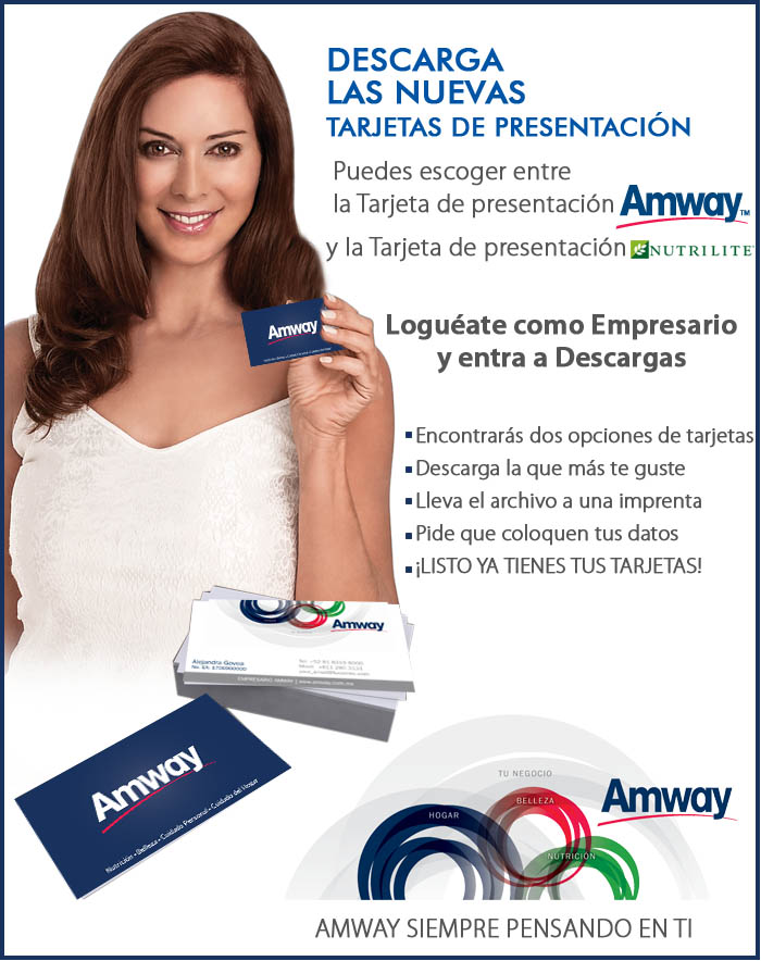 tarjetas de presentacion de amway